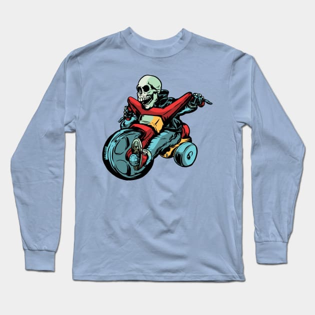 Little Death Big Wheel Long Sleeve T-Shirt by Thomcat23